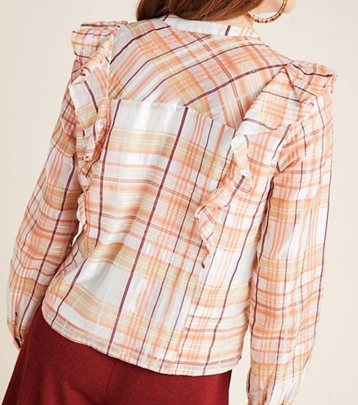 Anthropologie NEW Polly Ruffled Blouse XL - Picture 5 of 5